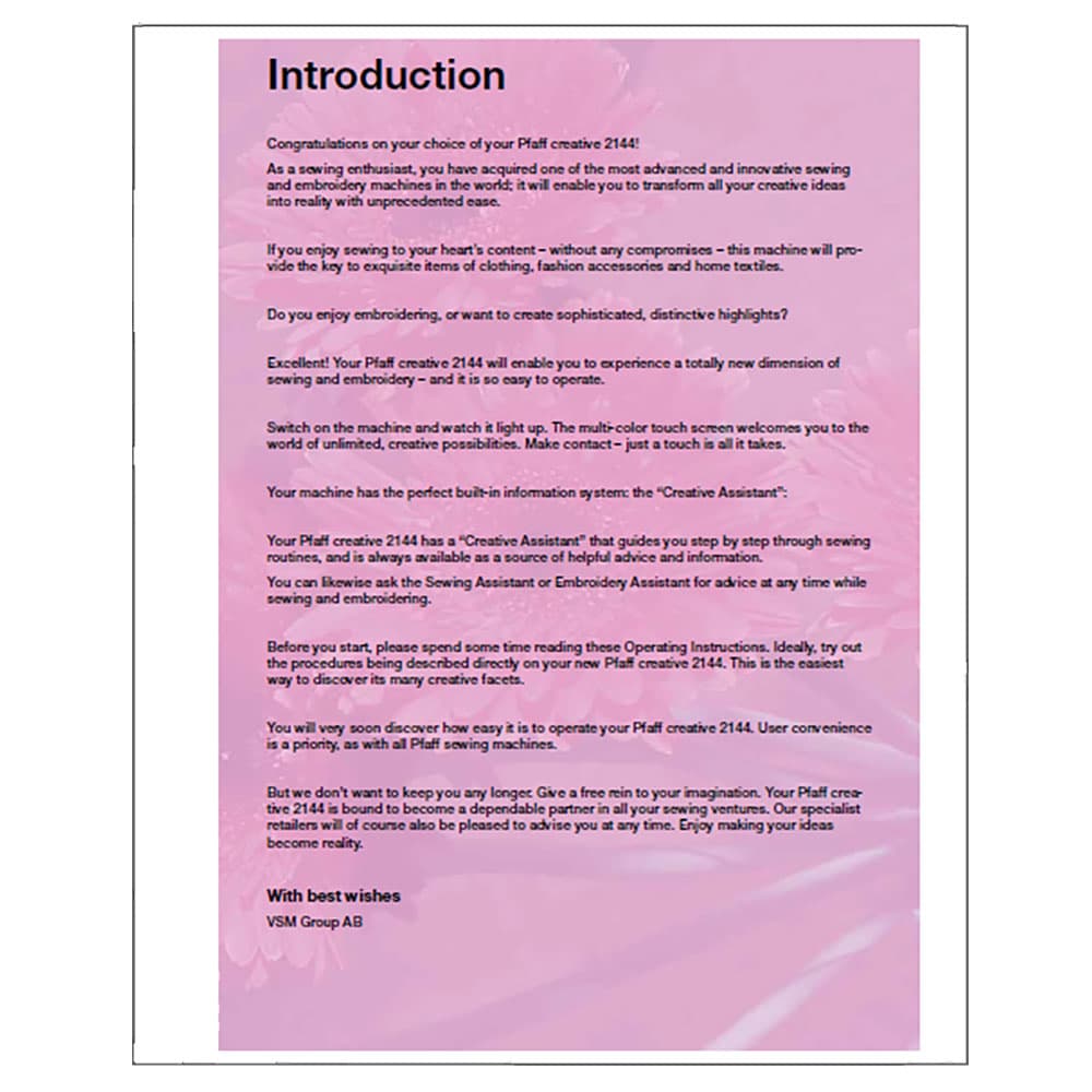 Pfaff Creative 2144 Instruction Manual image # 122584