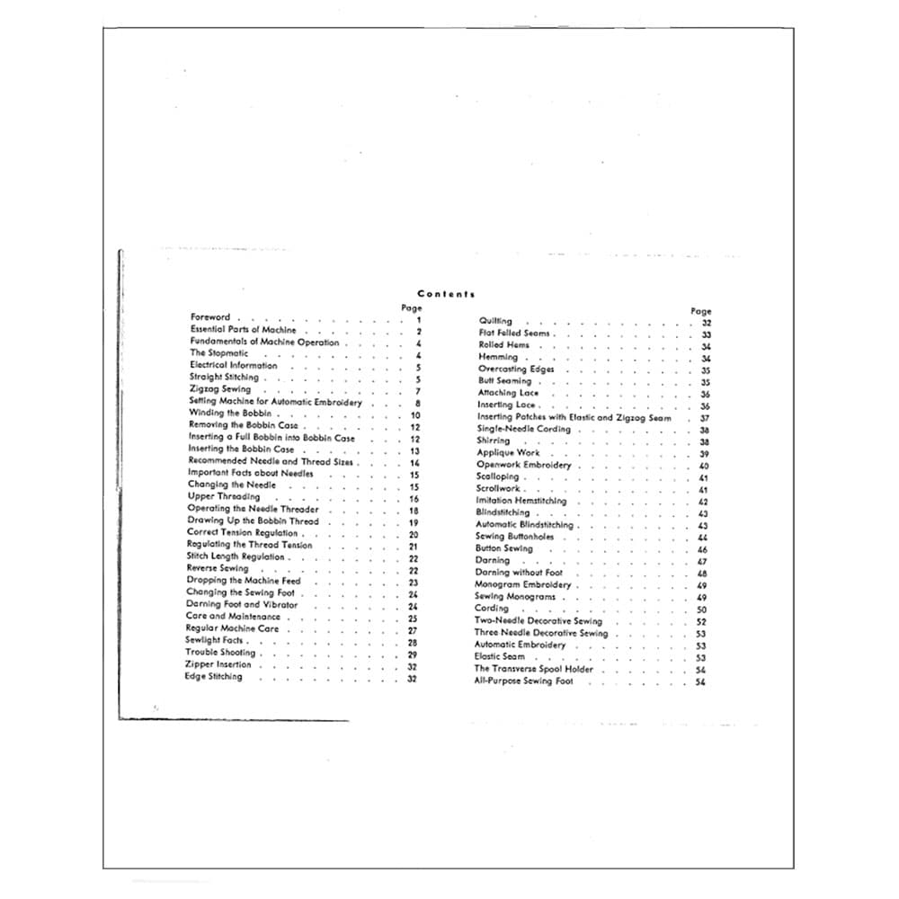 Pfaff 262-261 Instruction Manual image # 122616