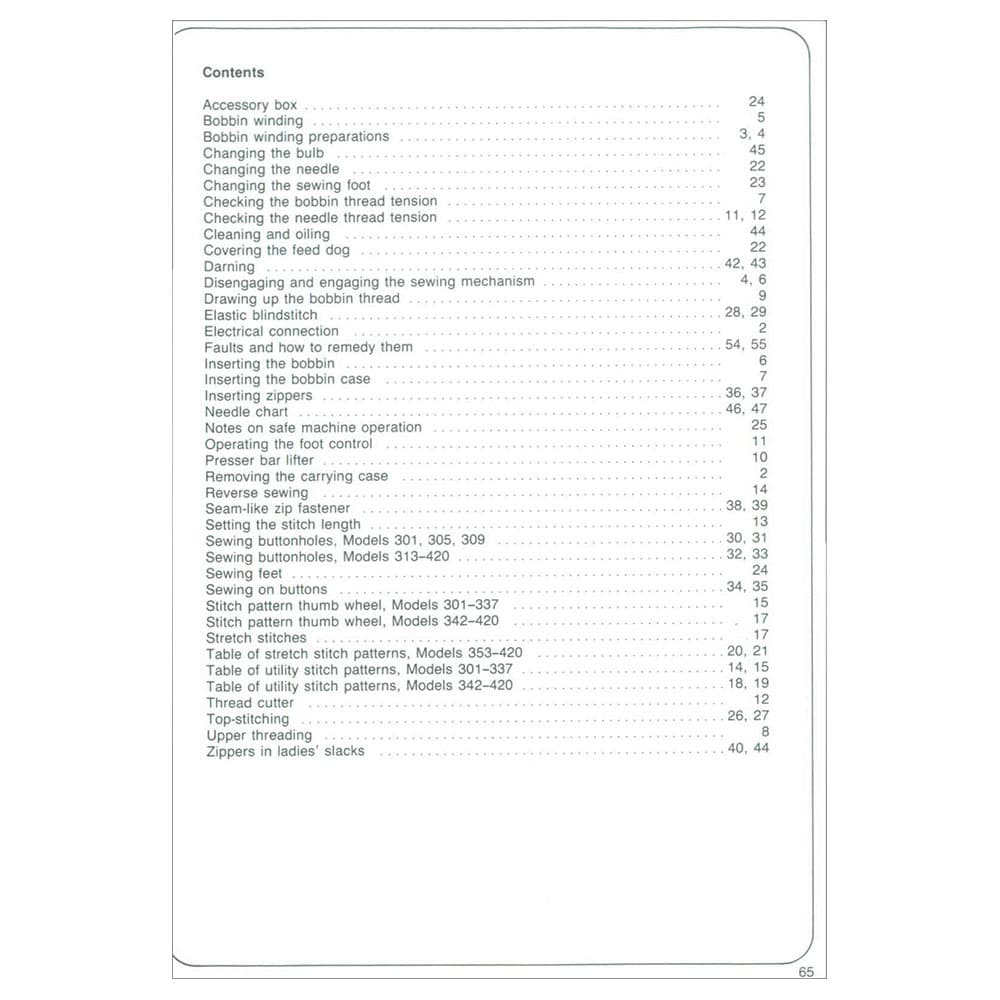 Pfaff Hobby 420 Instruction Manual image # 122709