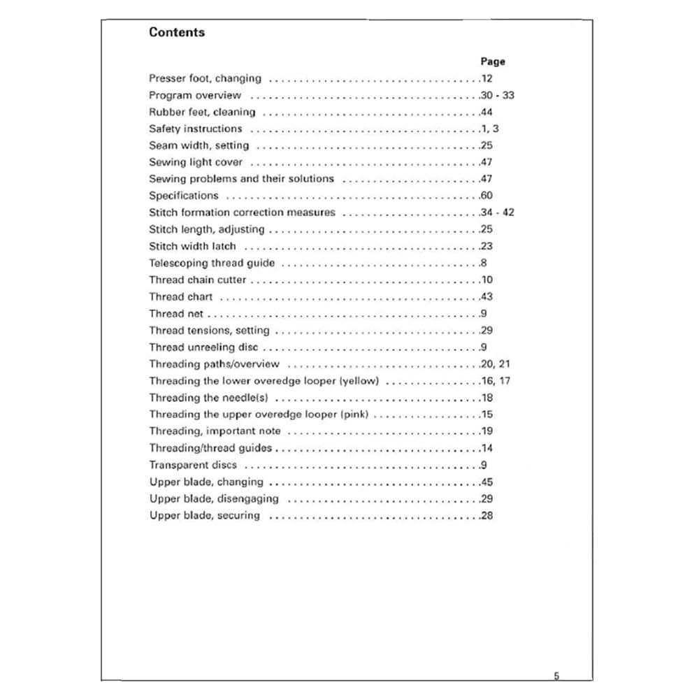 Pfaff Hobbylock 4842 Instruction Manual image # 122800