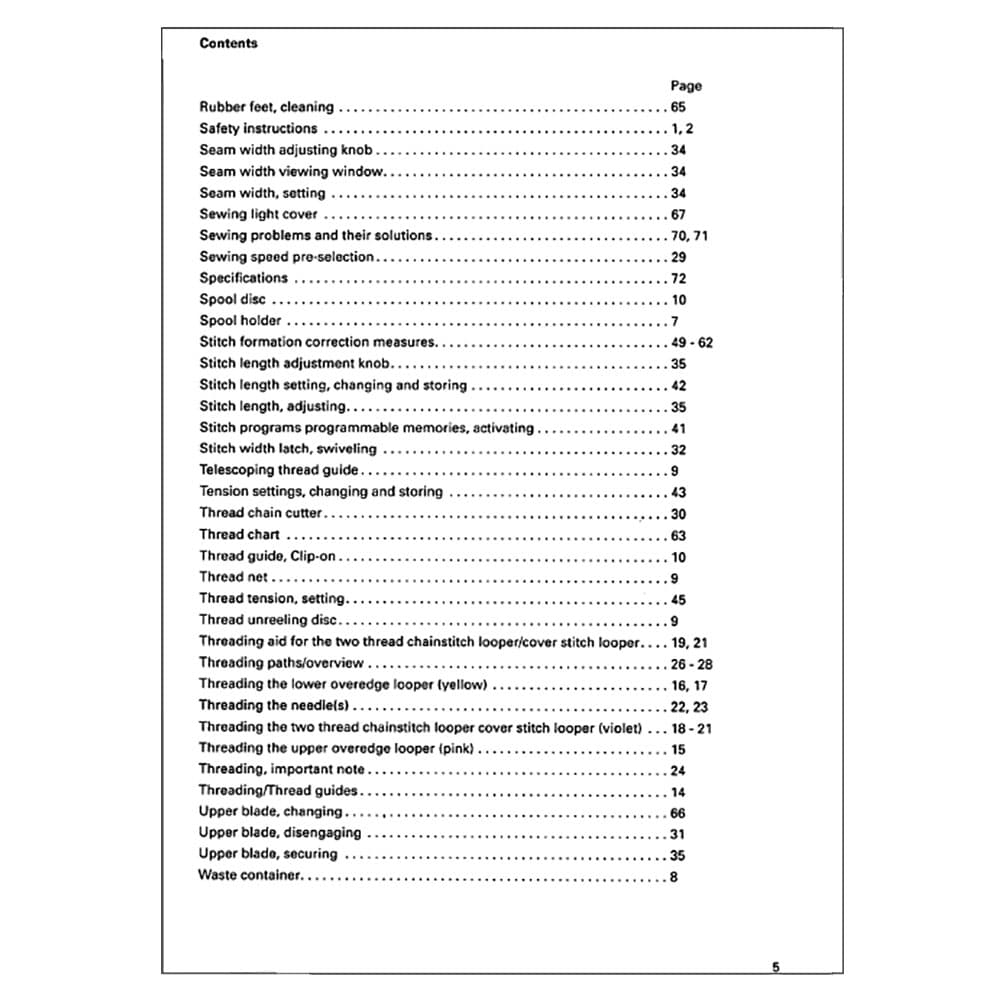 Pfaff Coverlock 4872 Instruction Manual image # 122838