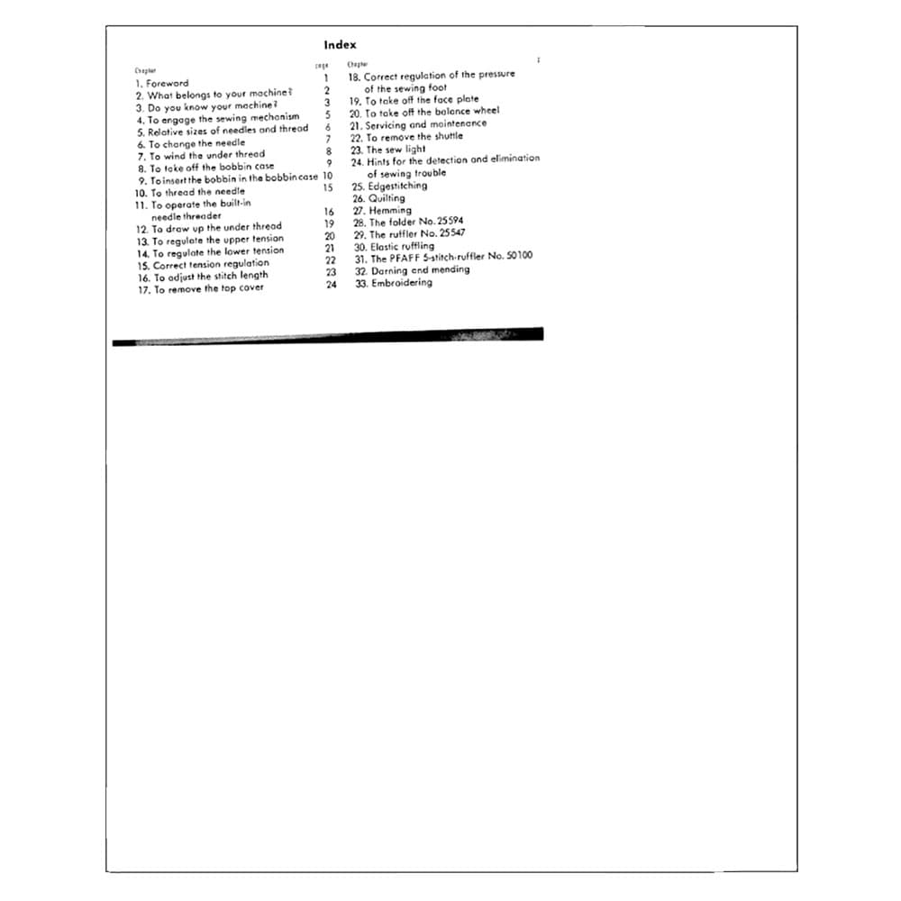 Pfaff 60 Instruction Manual image # 122895
