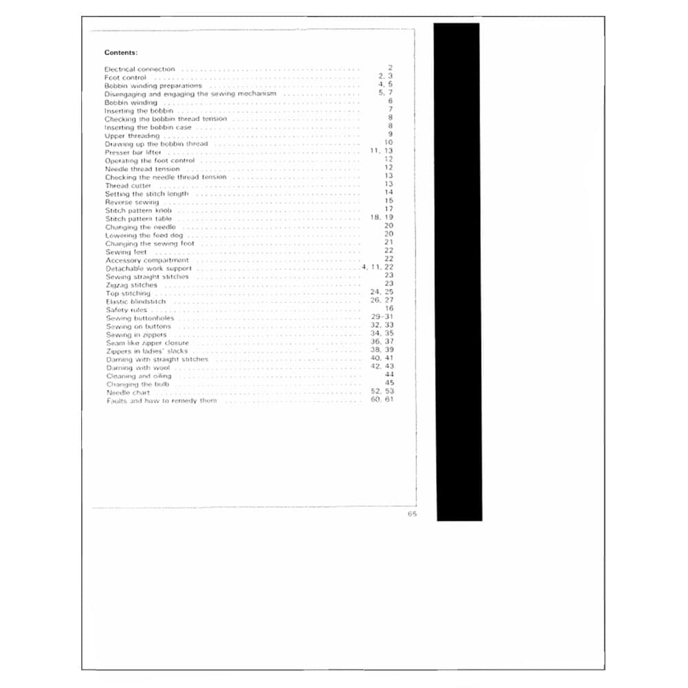 Pfaff 6085 Varimatic Instruction Manual image # 122909