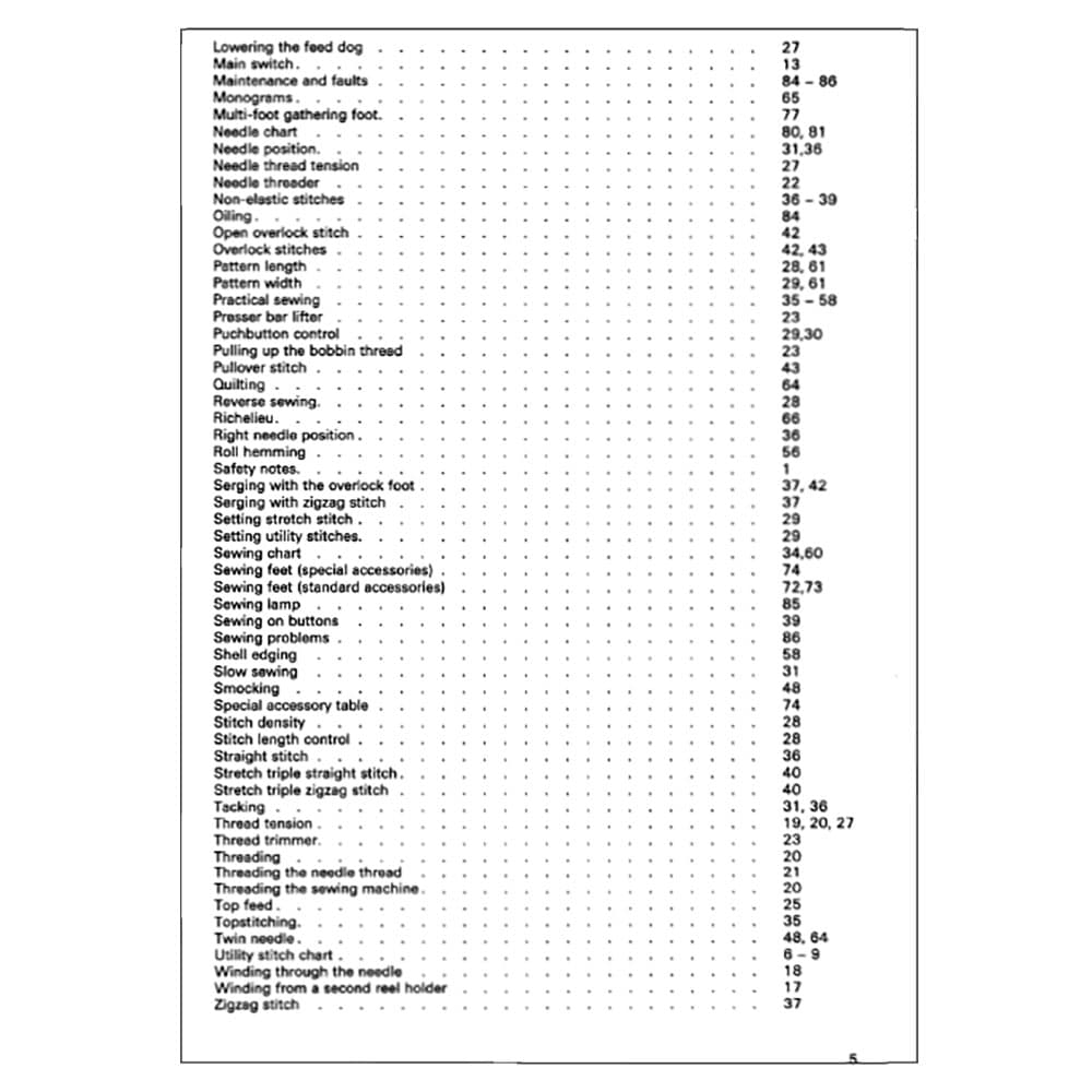 Pfaff Tipmatic 6110 Instruction Manual image # 122943