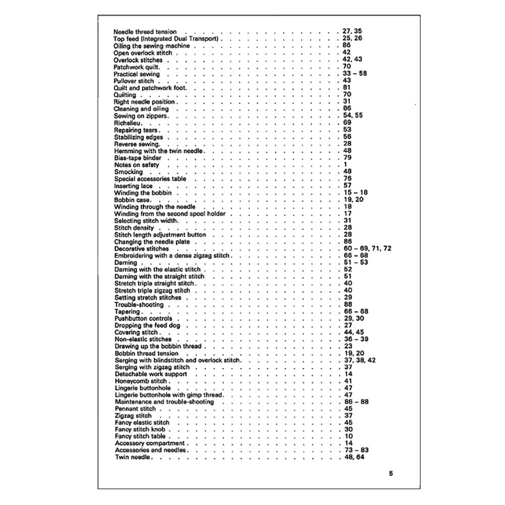 Pfaff Tipmatic 6152 Instruction Manual image # 122965