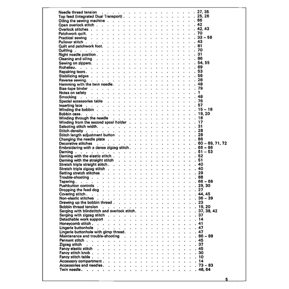 Pfaff Tiptronic 6232 Instruction Manual image # 122983