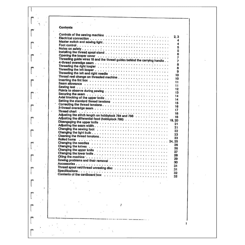Pfaff Hobbylock 786 Instruction Manual image # 123101