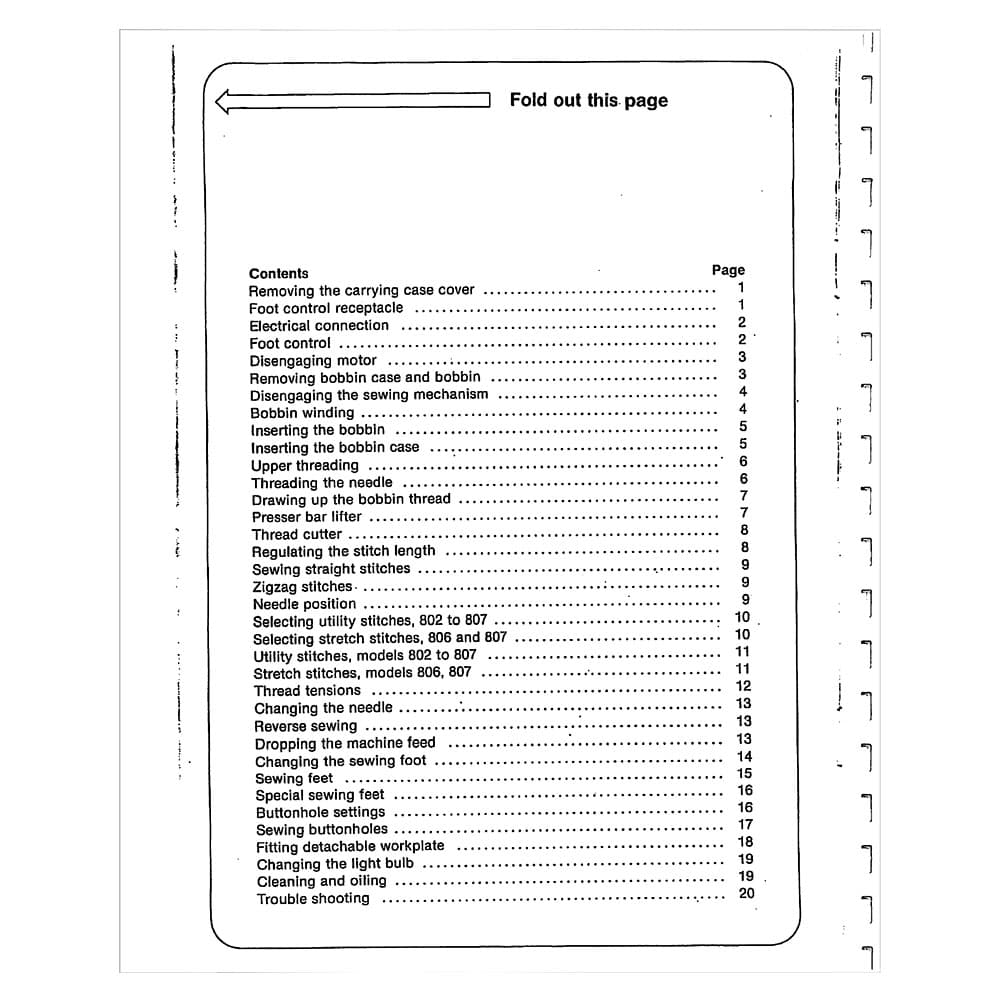 Pfaff Hobbymatic 803 Instruction Manual image # 123122
