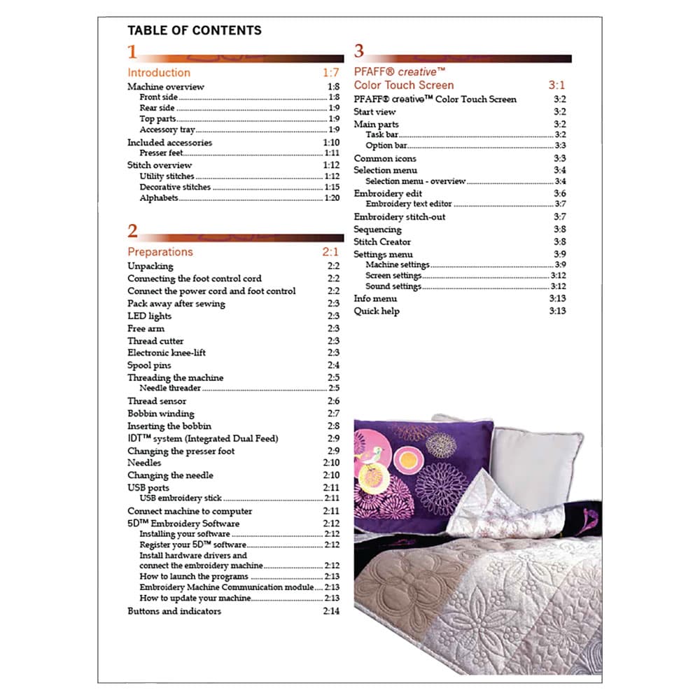 Pfaff Creative Performance Instruction Manual image # 123211