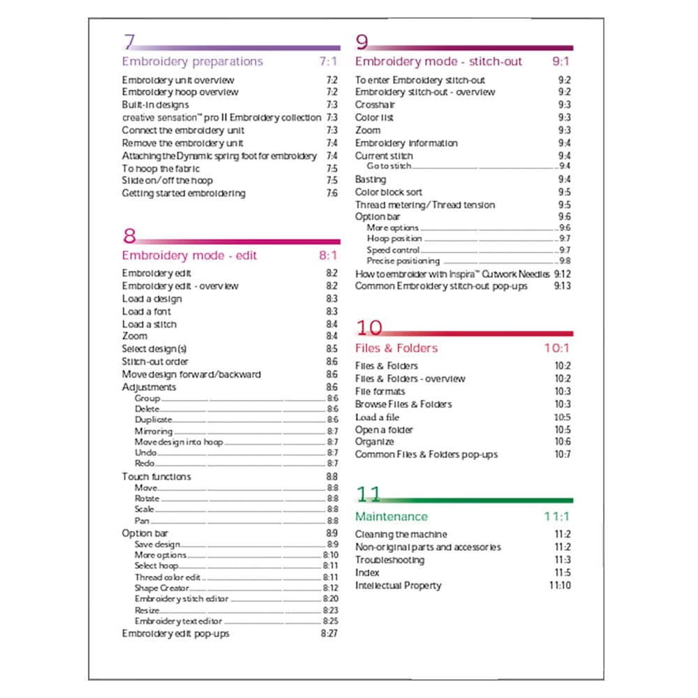 Pfaff Creative Sensation Pro II Instruction Manual image # 123239
