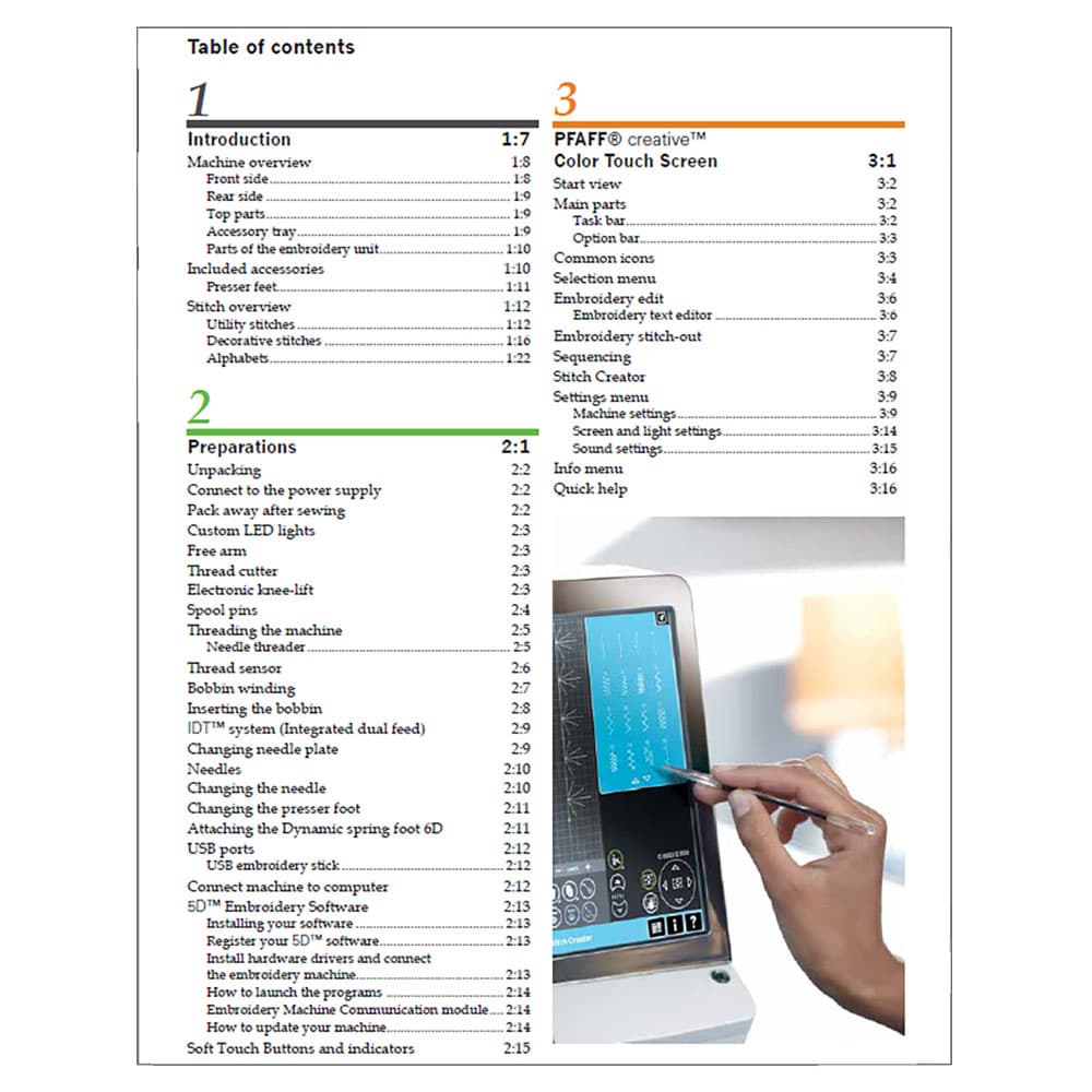 Pfaff Creative Sensation Instruction Manual image # 123218