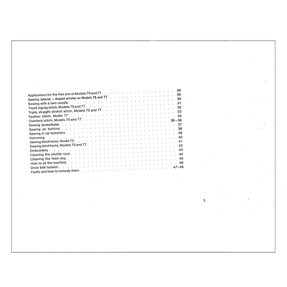 Pfaff Dorina 75 Instruction Manual image # 123060