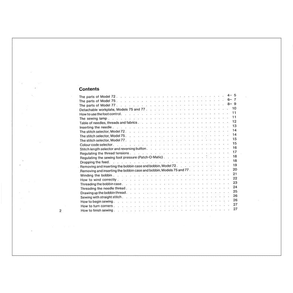 Pfaff Dorina 75 Instruction Manual image # 123059