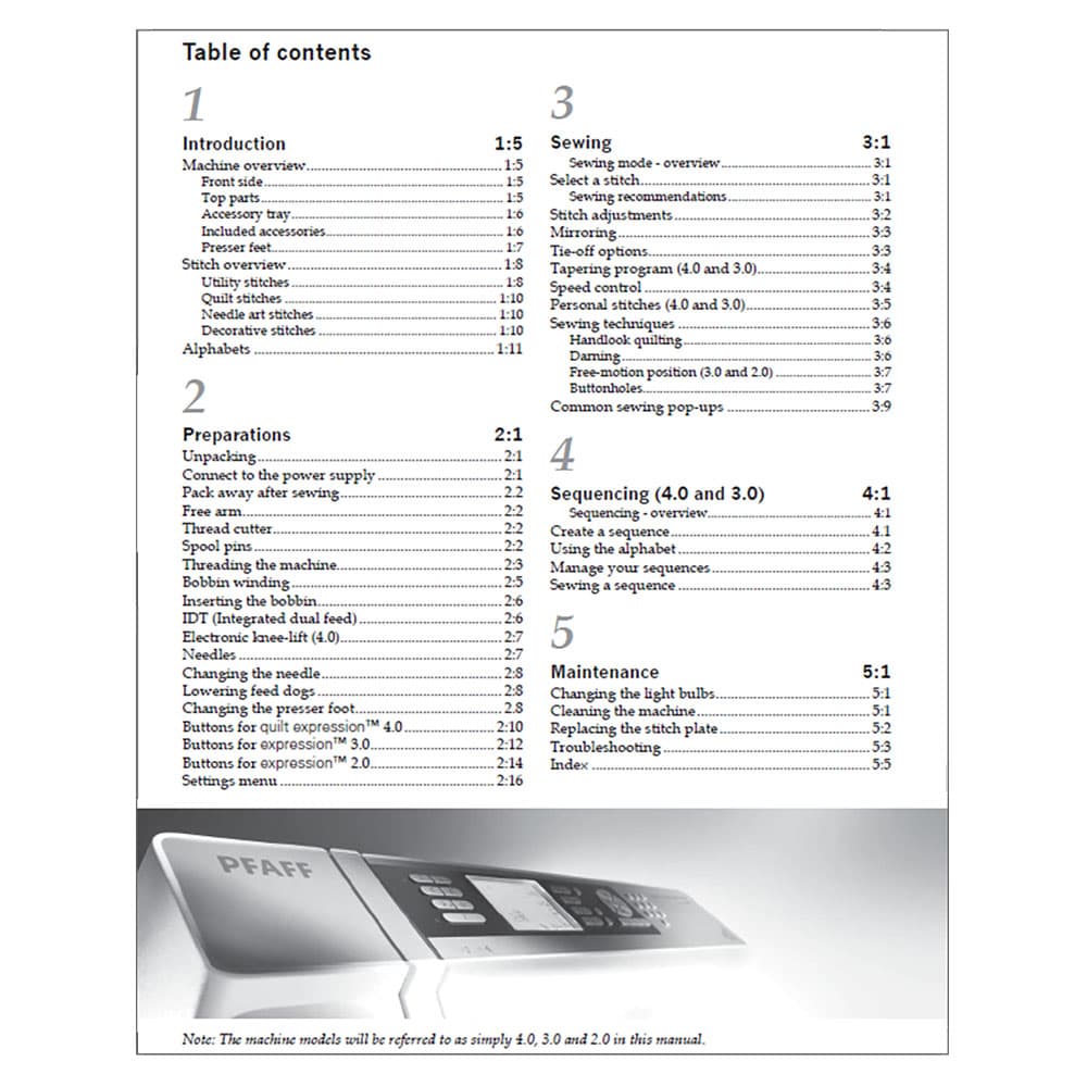 Pfaff Expression 2.0 Instruction Manual image # 123253