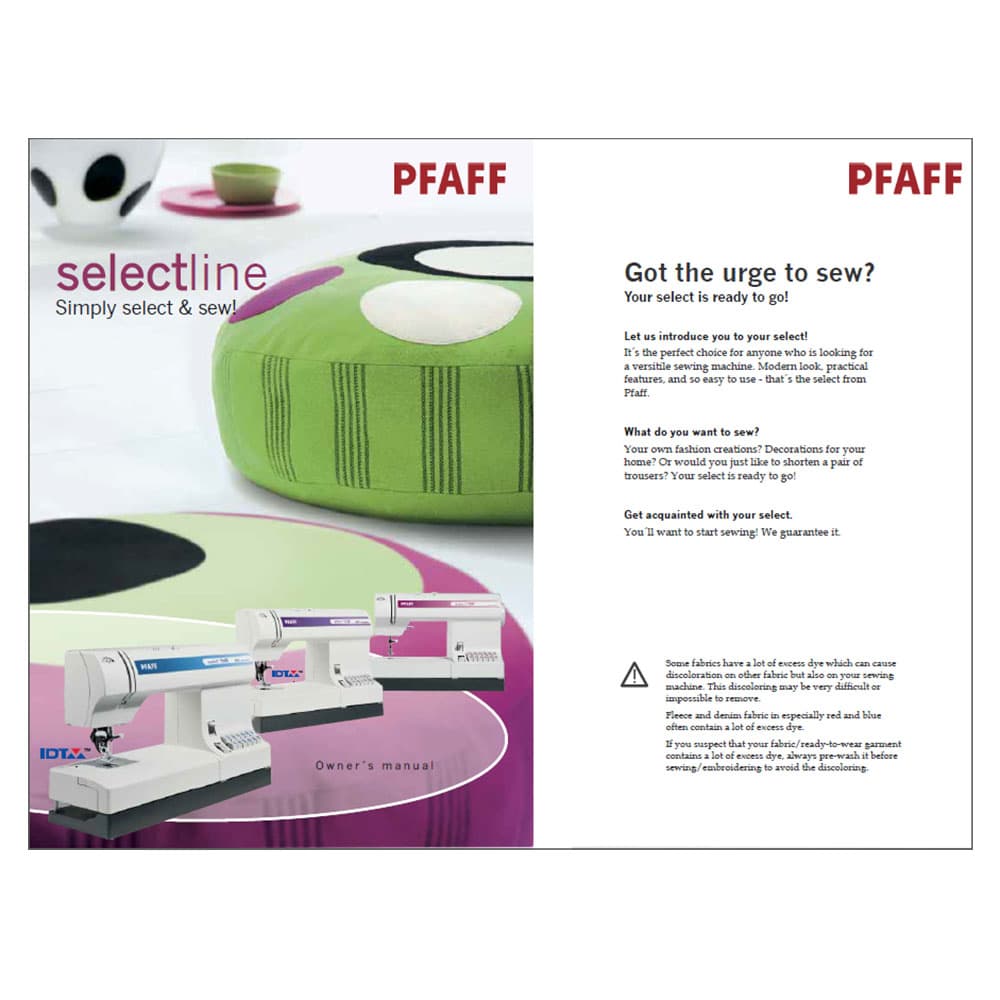 Pfaff Select 1548 Instruction Manual image # 123338