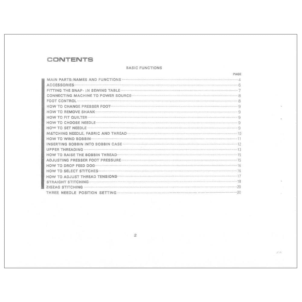 Riccar 3300 Instruction Manual image # 116987