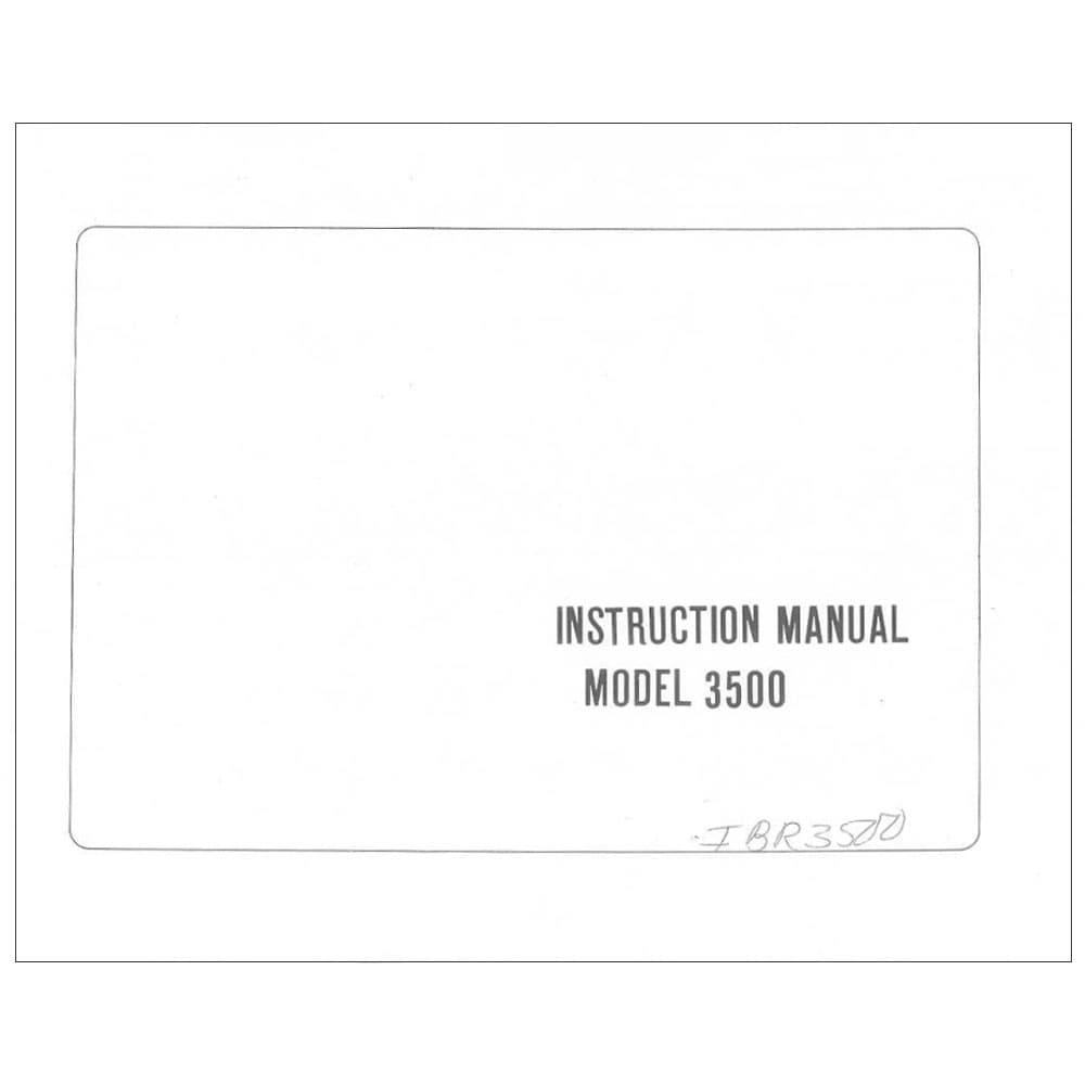 Riccar 3500 Instruction Manual image # 116978