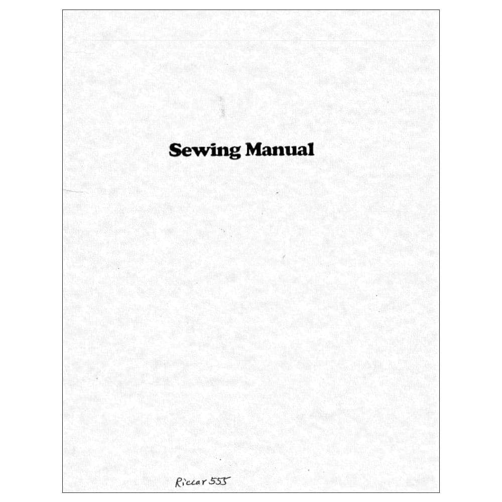 Riccar 555 Instruction Manual image # 120514