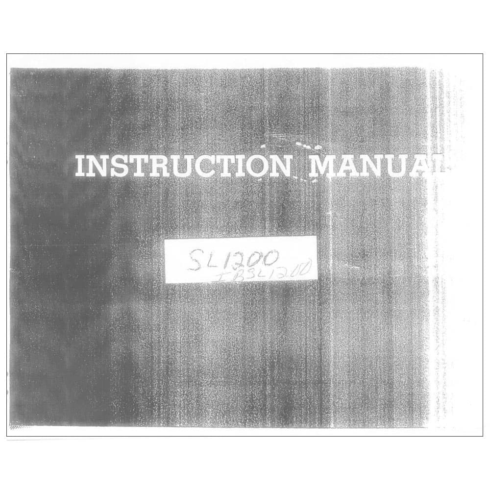 Riccar SL1200 Instruction Manual image # 116471