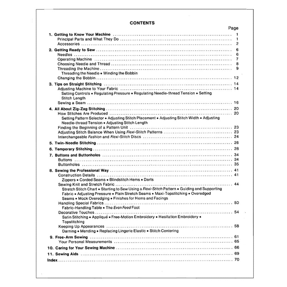 Singer 1030 Creative Touch Instruction Manual image # 123815