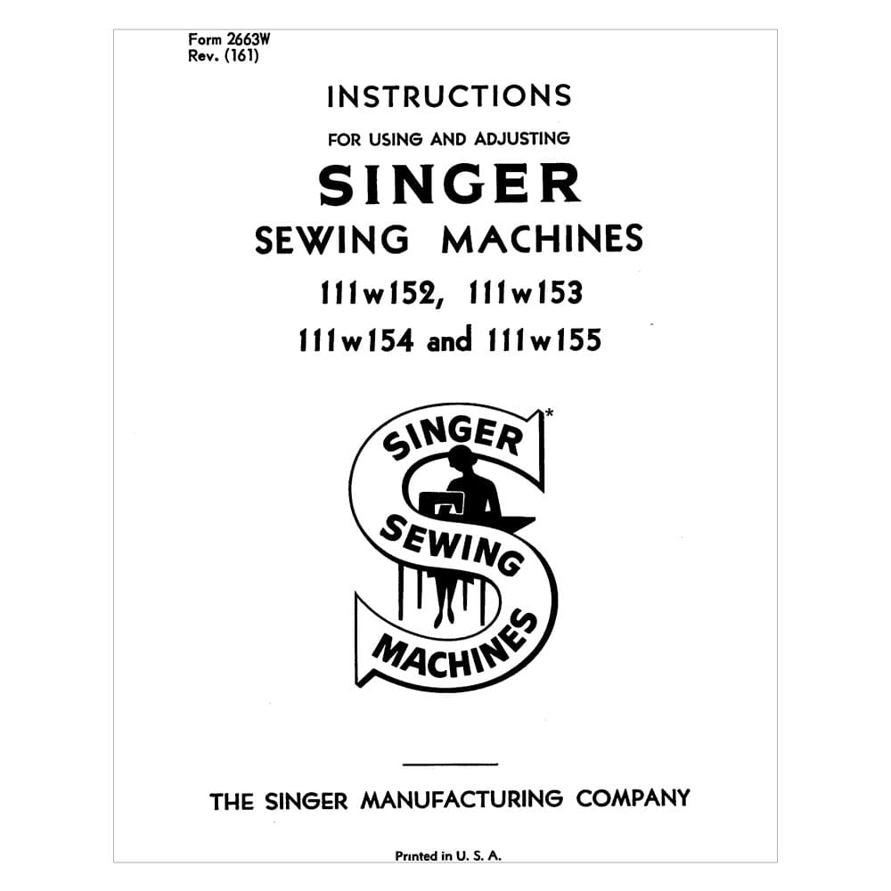Singer 111W153 Instruction Manual image # 124012