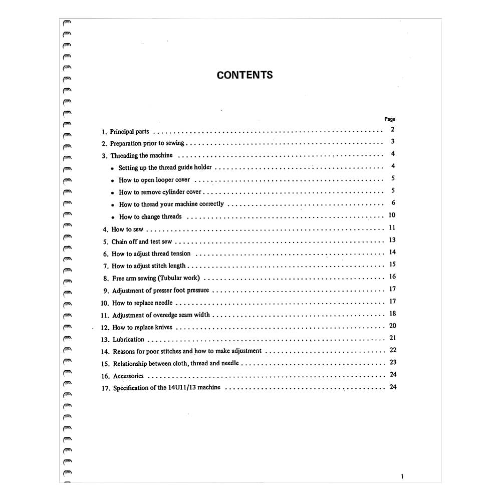Singer 14U13 Instruction Manual image # 124071