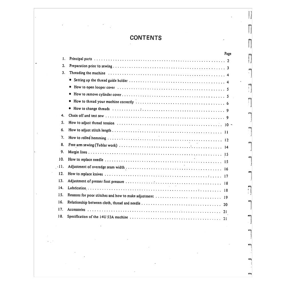 Singer 14U52A Instruction Manual image # 123708