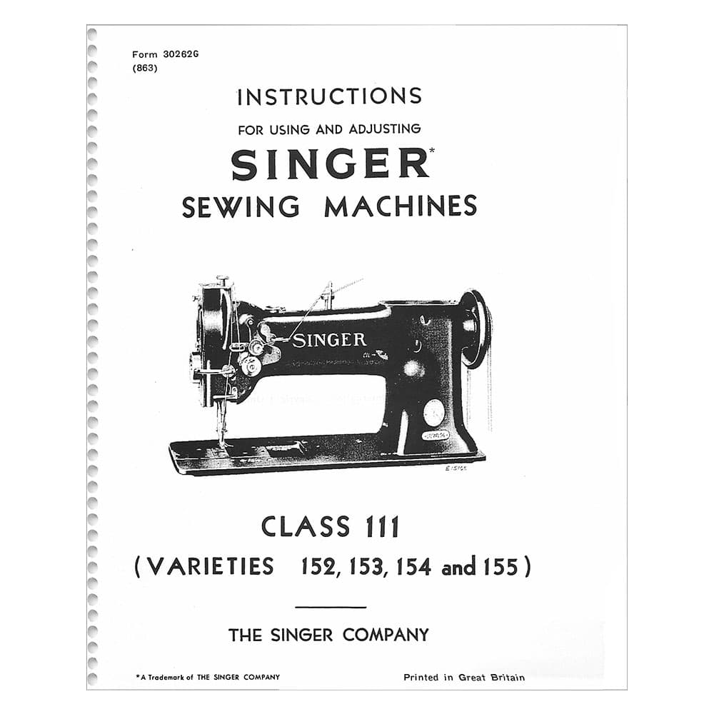Singer 155 Instruction Manual image # 124164
