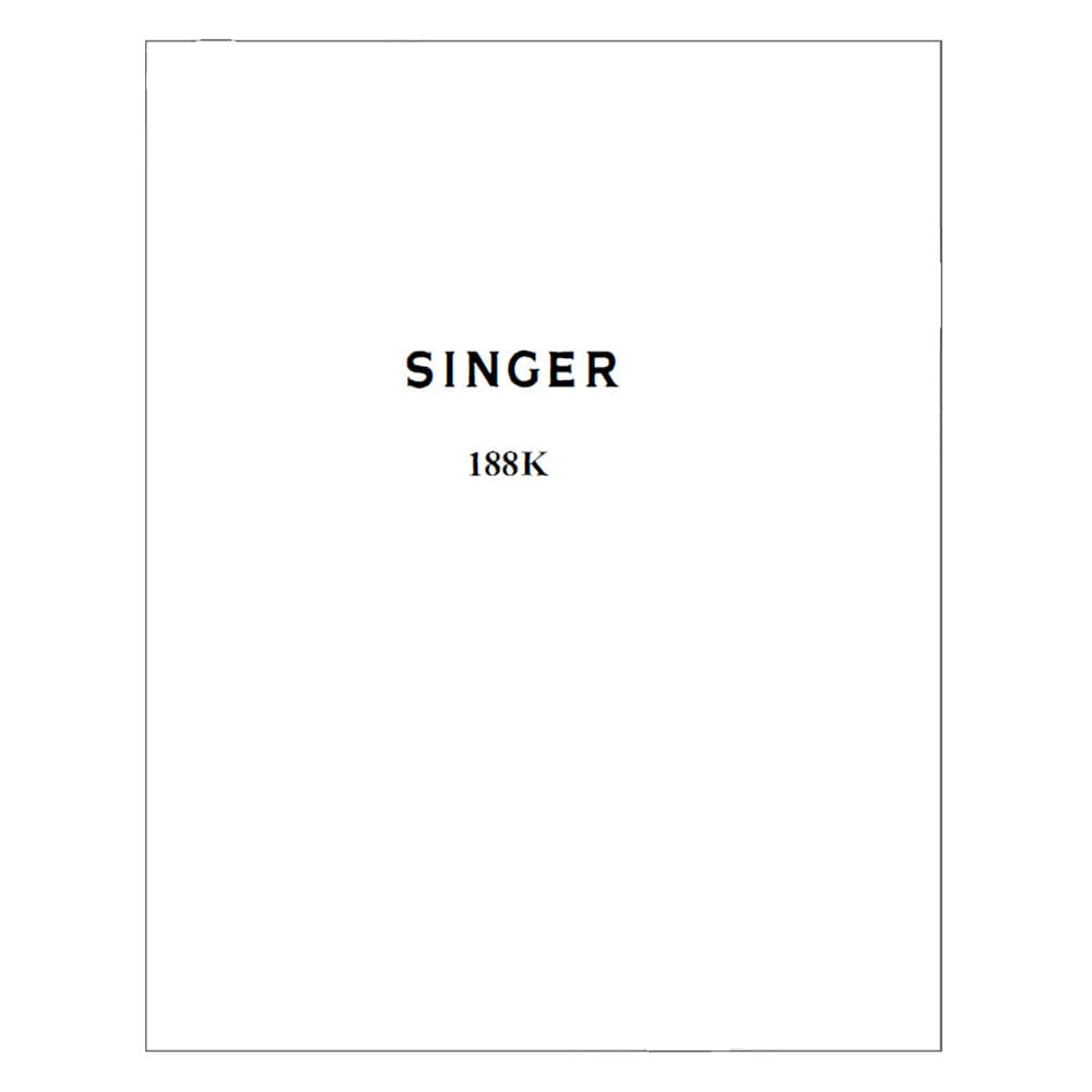 Singer 188K Instruction Manual image # 124230