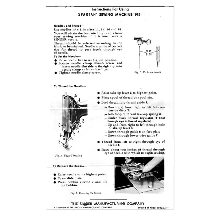 Singer 192 Instruction Manual image # 124231