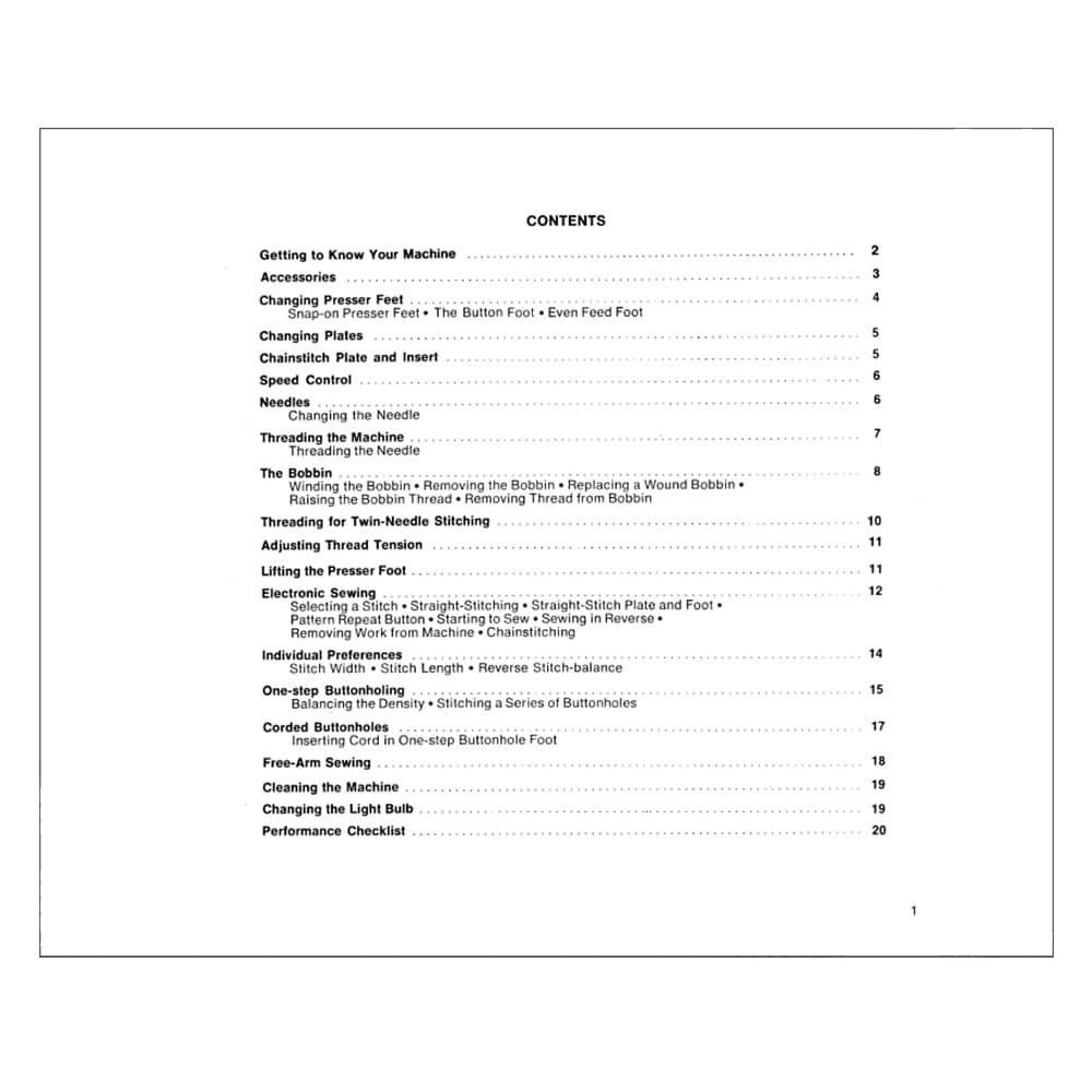 Singer 2005 Touch Tronic Instruction Manual image # 124237