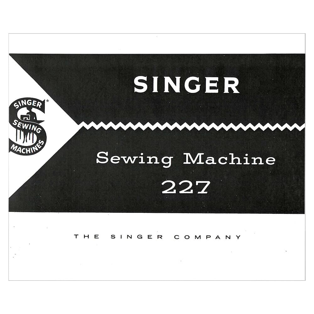 Singer 227 Instruction Manual