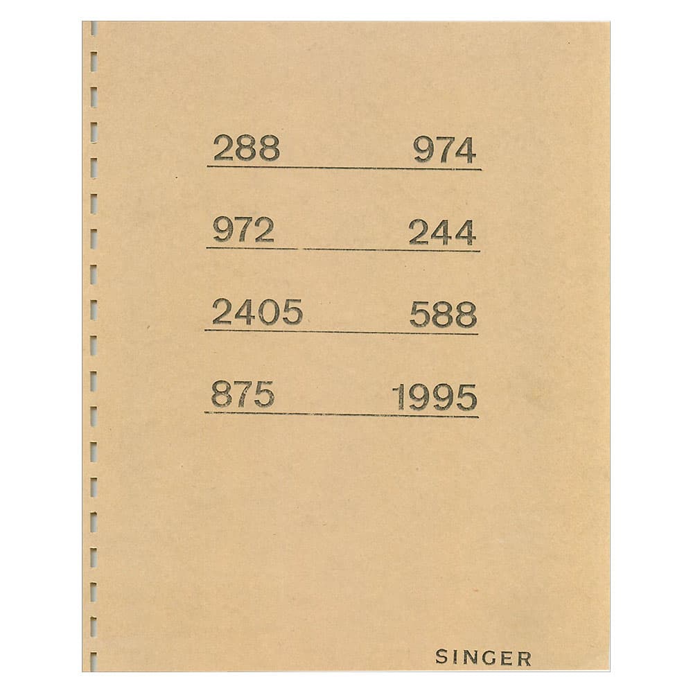 Singer 2405 Instruction Manual image # 124277