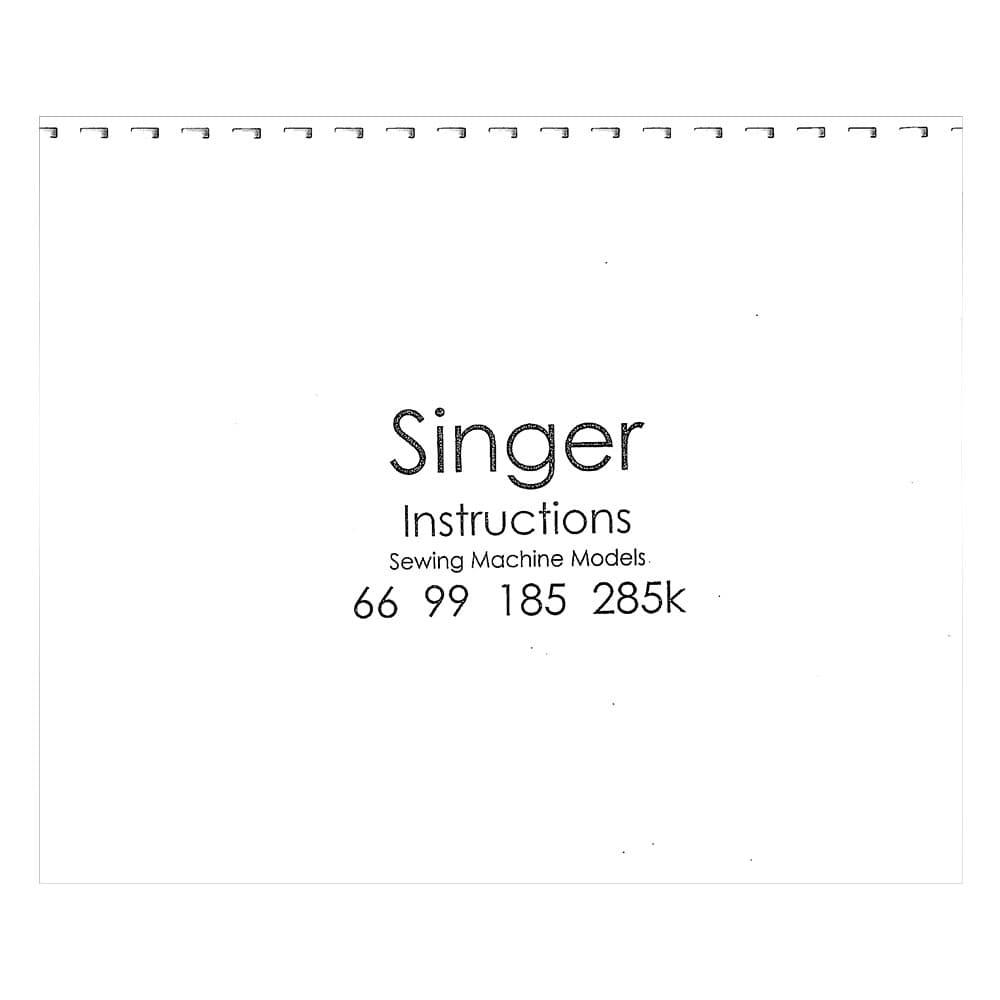 Singer 285 Instruction Manual image # 124314