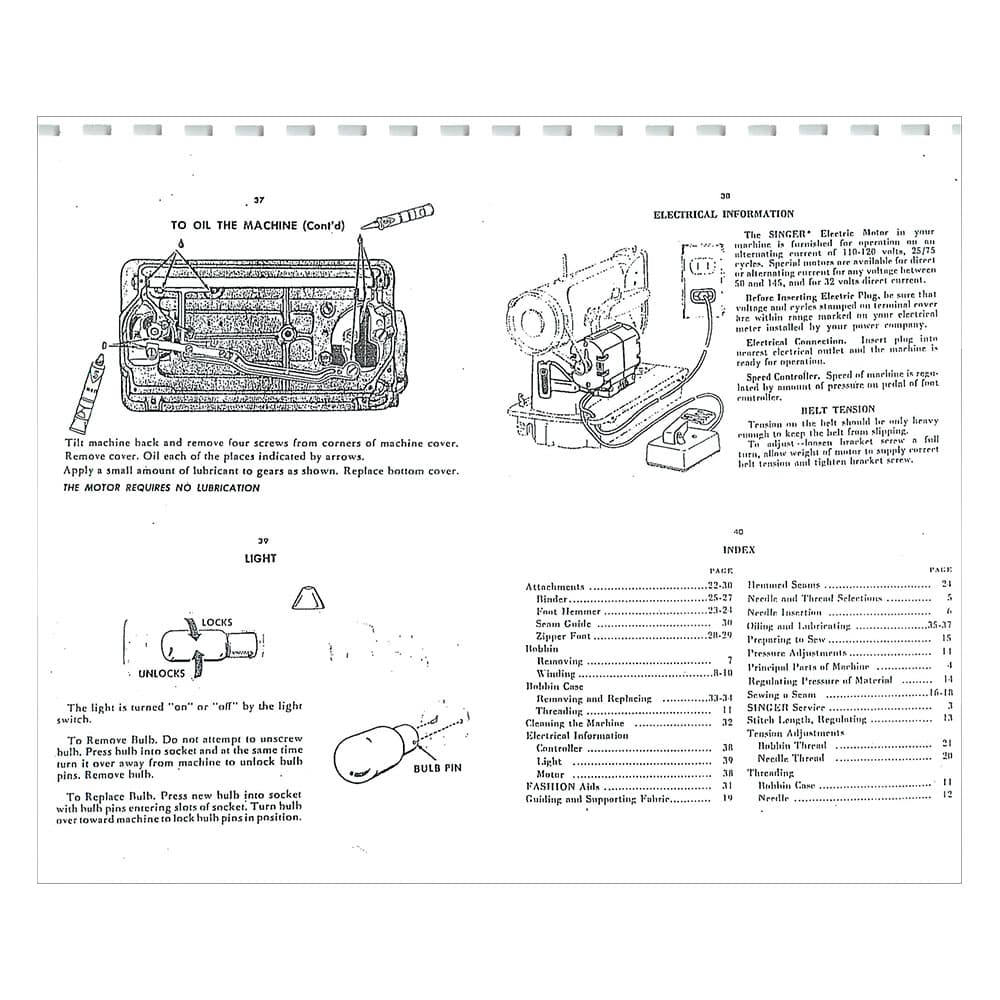 Singer 285 Instruction Manual image # 124313