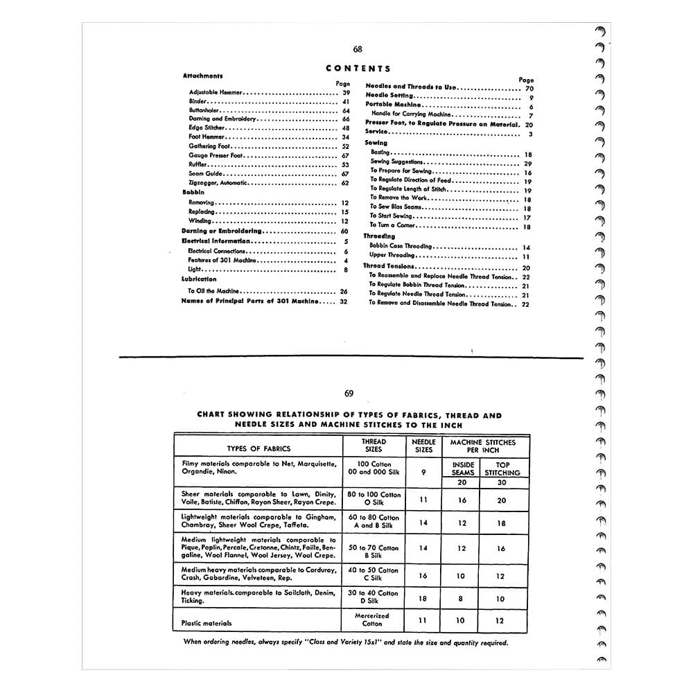 Singer 301 Instruction Manual image # 123749