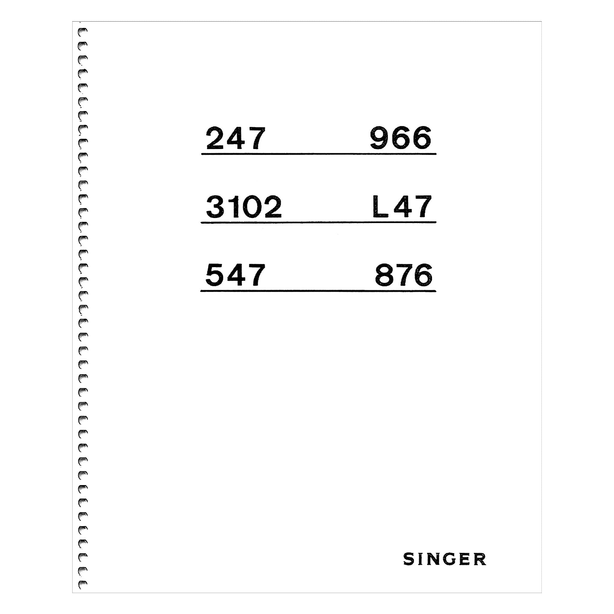 Singer 3104 Instruction Manual