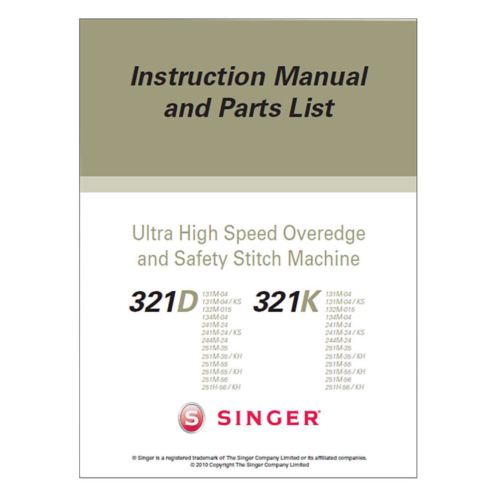 Singer 321D Instruction Manual image # 123530