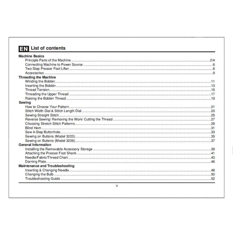 Singer 3229 Simple Instruction Manual image # 124382