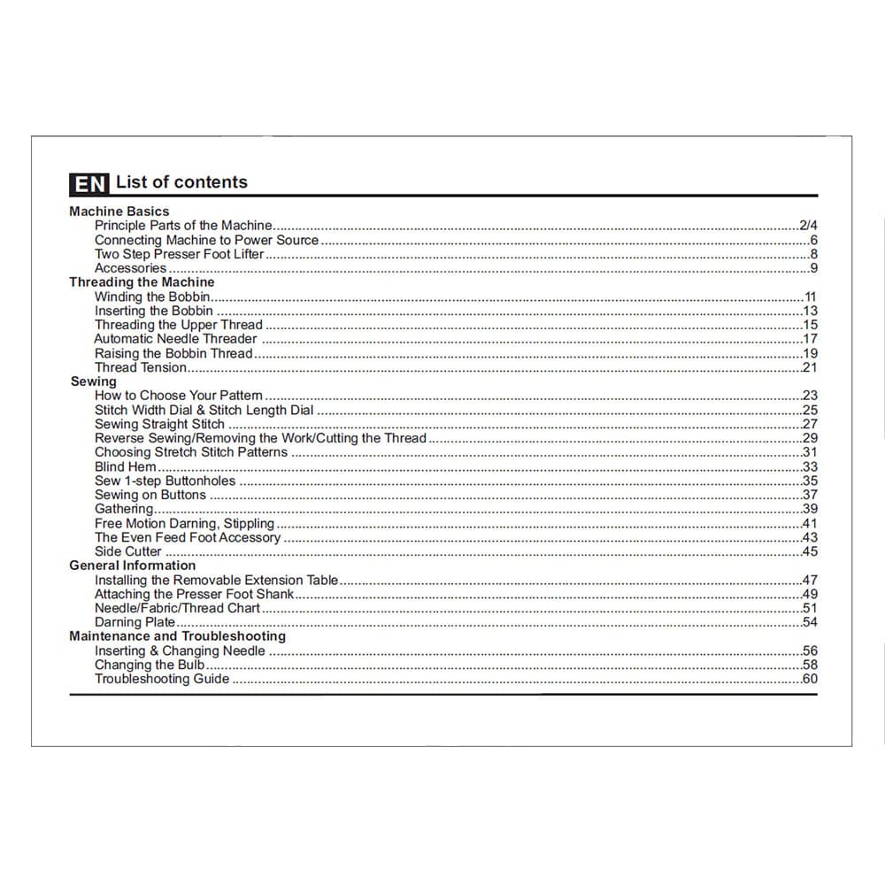 Singer 3323S Talent Instruction Manual image # 123556