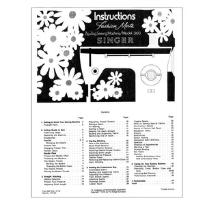 Singer 360 Instruction Manual image # 124408