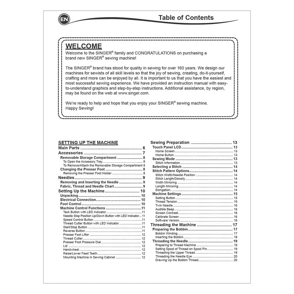 Singer 440Q Legacy Instruction Manual image # 124450