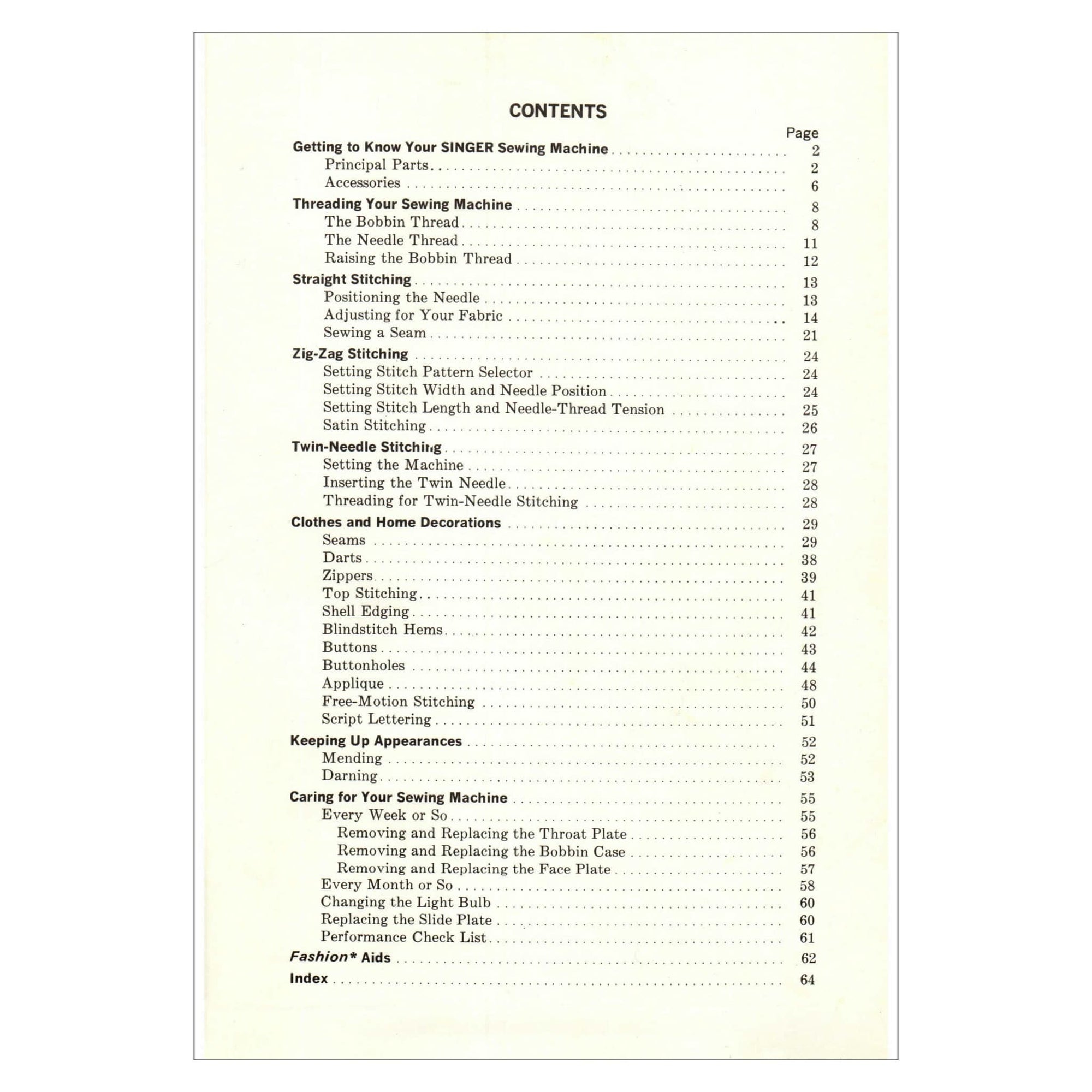 Singer 466 Instruction Manual