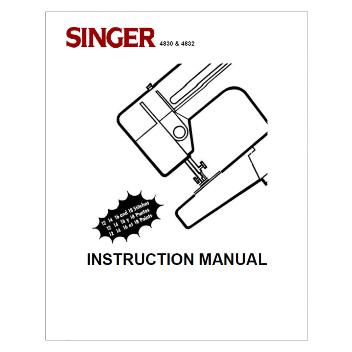 Singer 4830 Instruction Manual