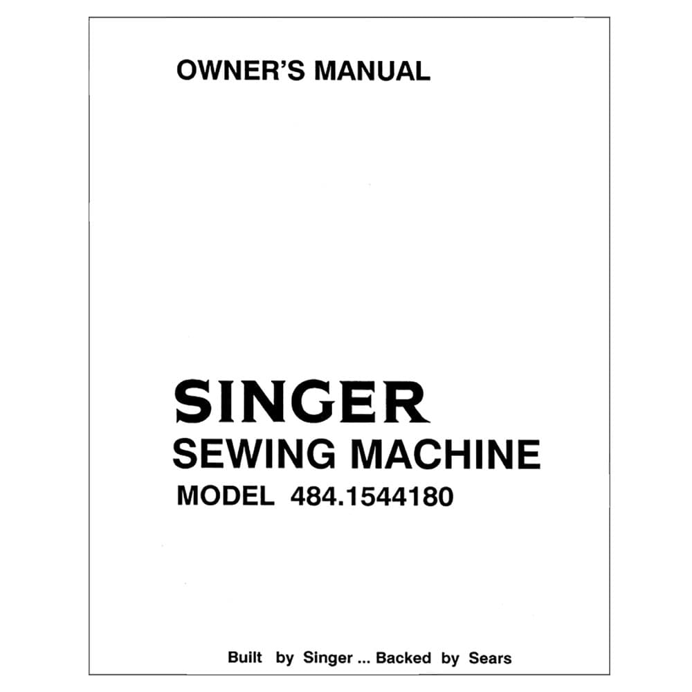 Singer 484.1544180 Instruction Manual image # 123521