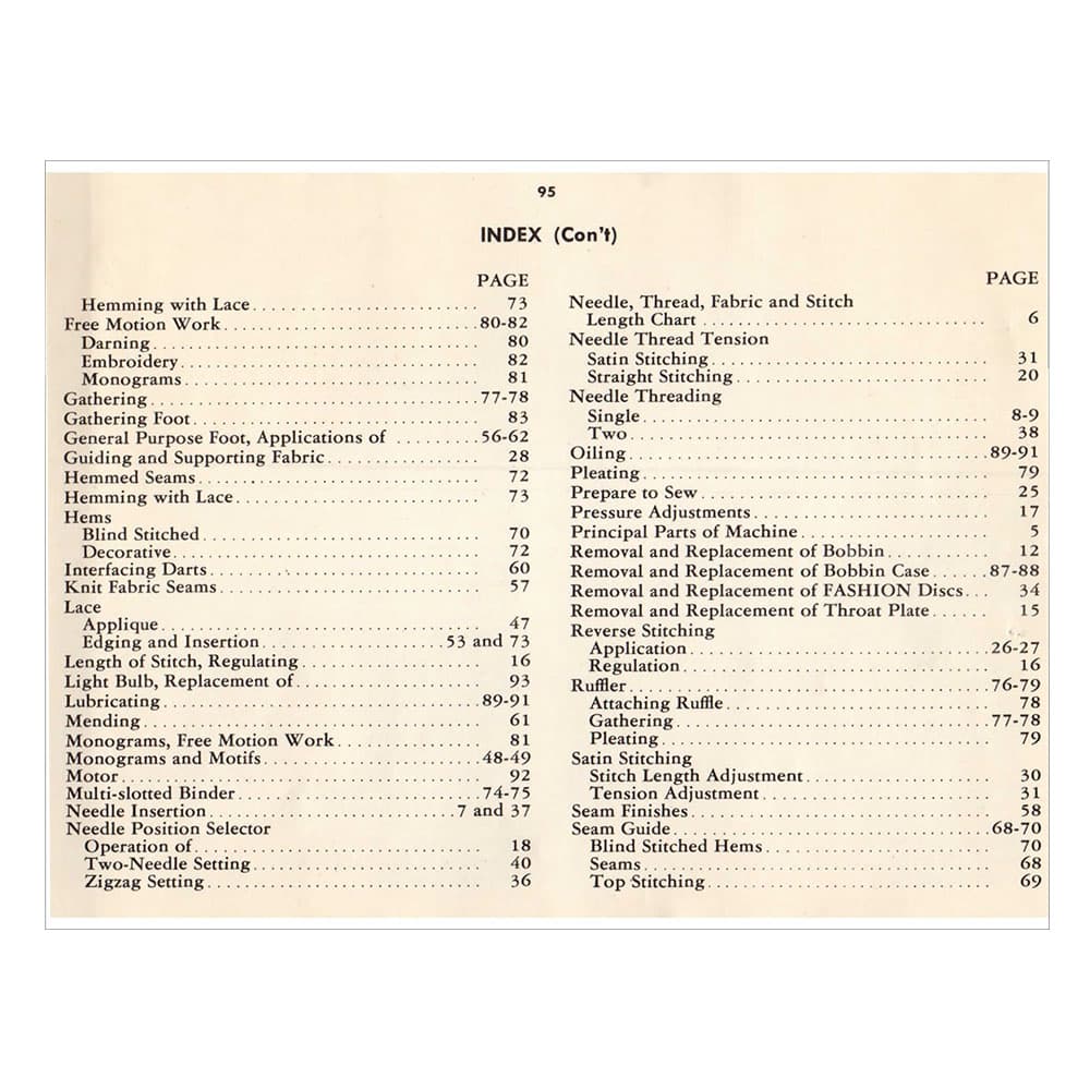Singer 503 Slant-O-Matic Instruction Manual image # 123794