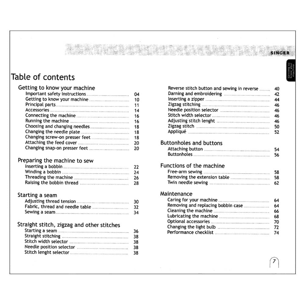 Singer 57815 Instruction Manual image # 123659