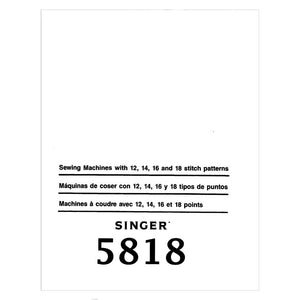 Singer 5818 Instruction Manual image # 123643