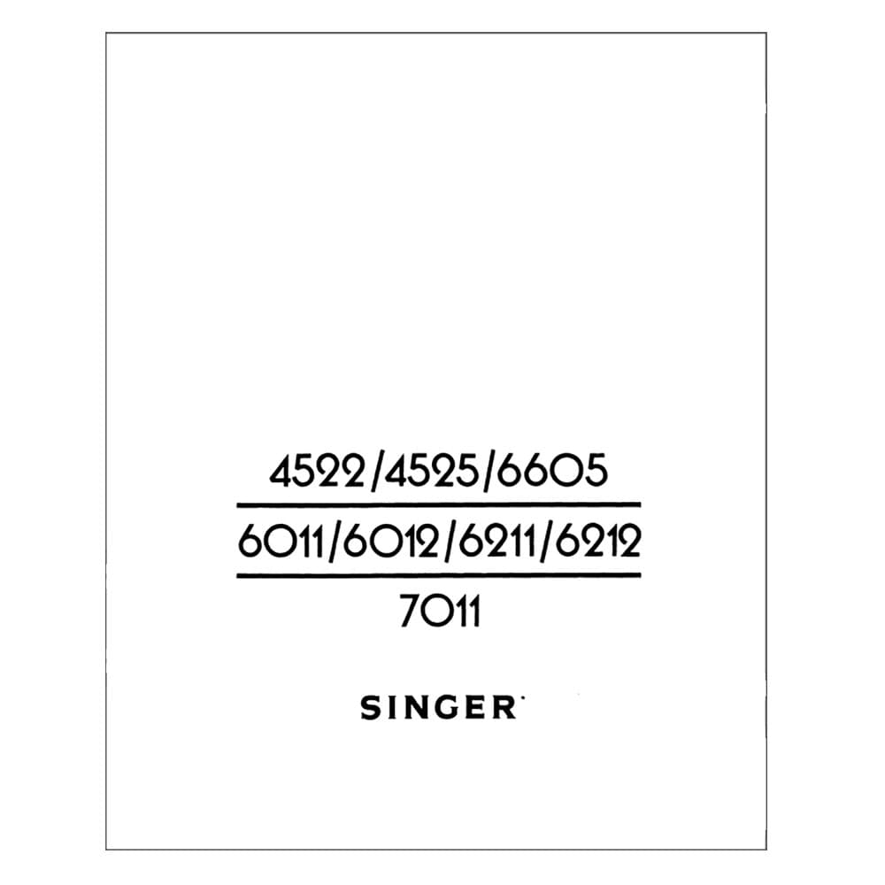 Singer 6011 Instruction Manual image # 124719