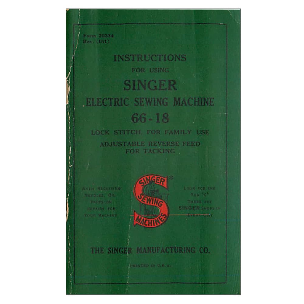 Singer 66-18 Instruction Manual